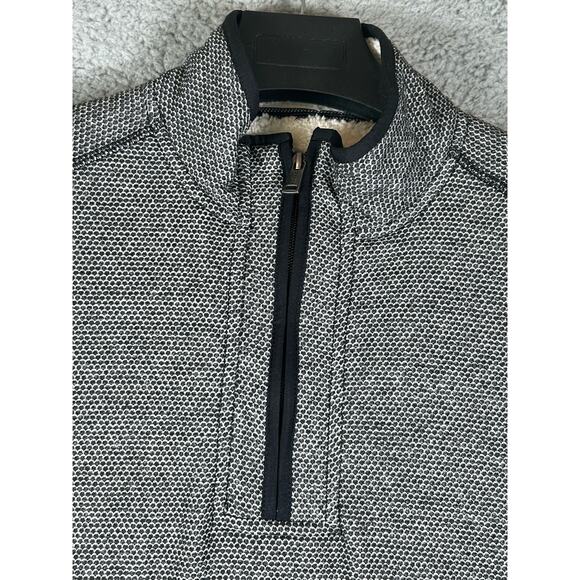 Orvis Sweater Mens M sherpa Fleece Black 1/4 Zip Pullover Sweatshirt Golfing - Picture 6 of 12